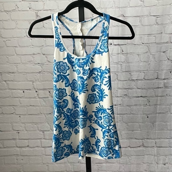 Lululemon Cool Racerback Laceoflage Beaming Blue Size 8 - Picture 2 of 5